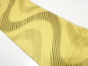 斜め縞に流水模様織り出し　振袖用袋帯